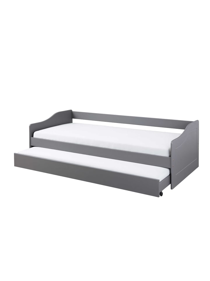 ebuy24 Bett Leonie Grau 207 x 96 cm günstig kaufen onesize