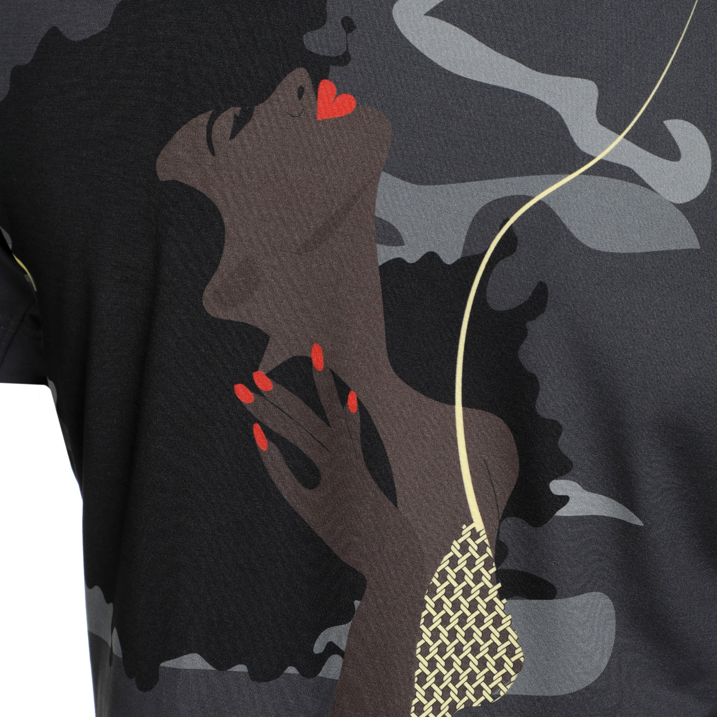 New York Printed T-Shirt Herren - Grau