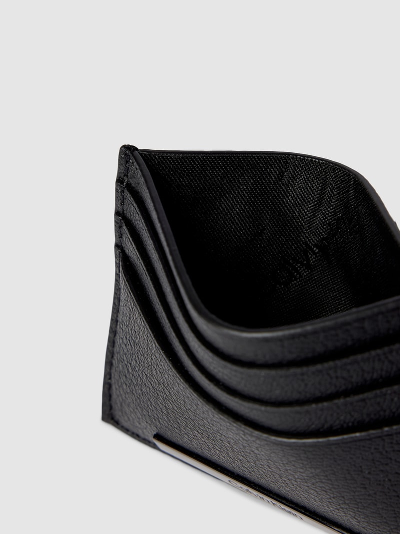 Portemonnaie mit Label-Detail Modell 'MODERN BAR CARDHOLDER' in schwarz