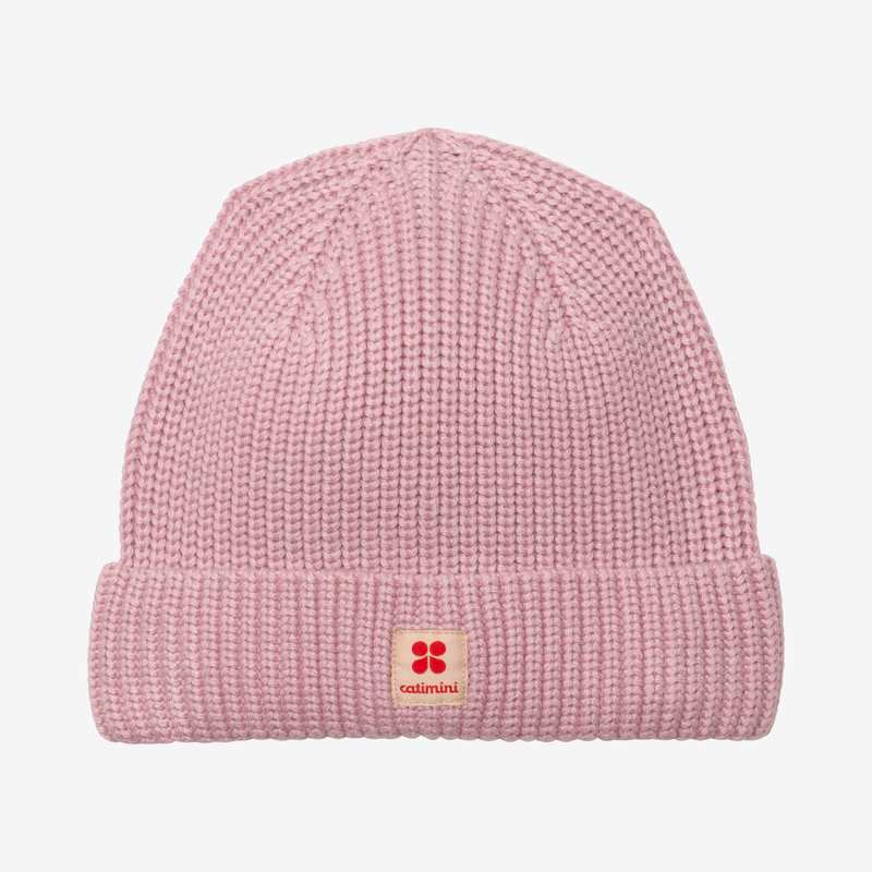 Bonnet enfant tricot côtes violine violet mixte Catimini