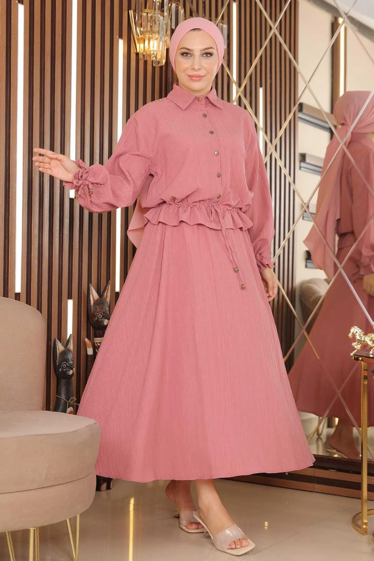 Modamihram  Hemdrock-Set Dusty Rose 19146