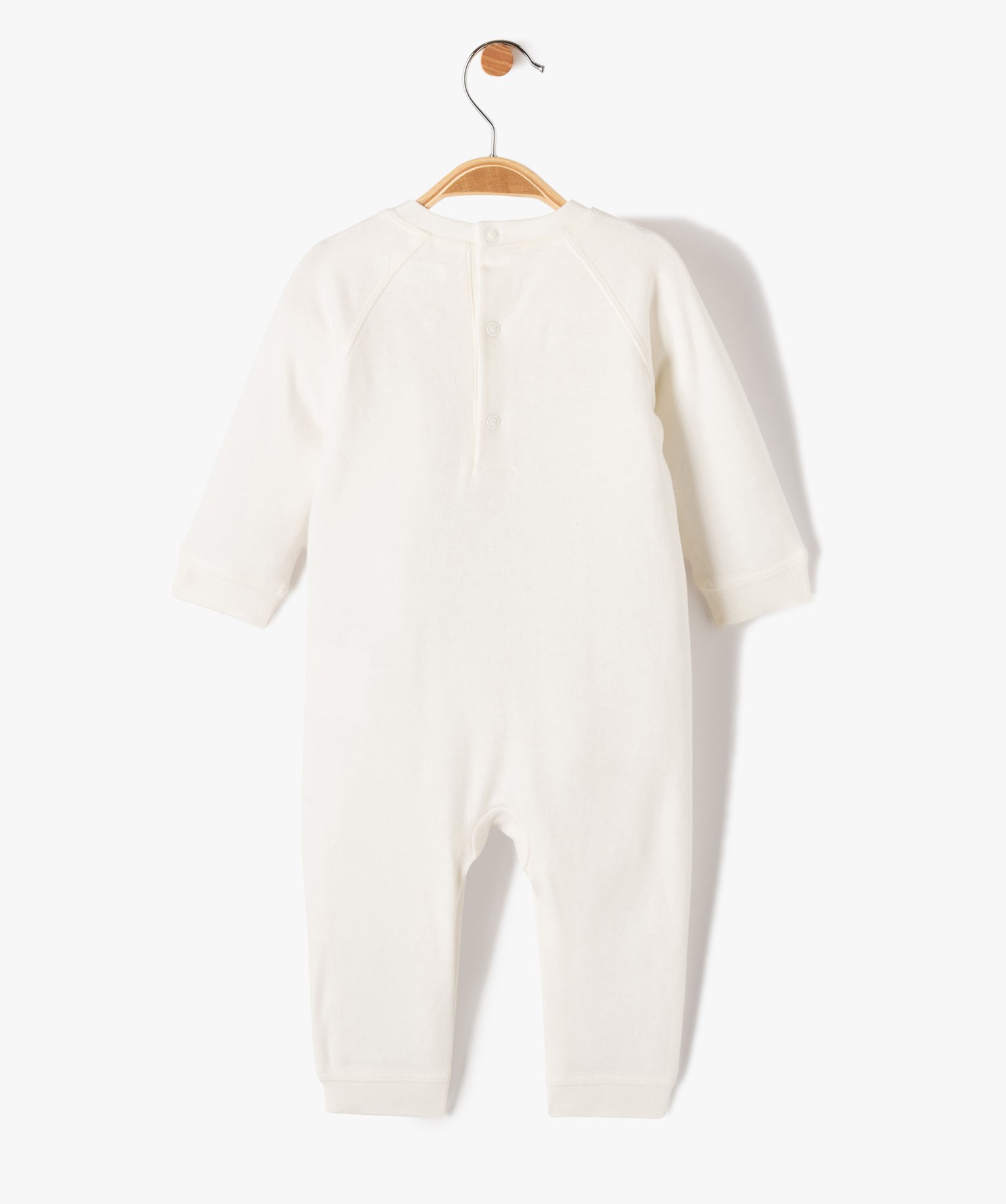 Pyjama sans pieds bébé en jersey ecru | GEMO