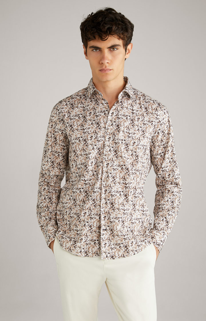 Hemd Pit in Beige/Braun