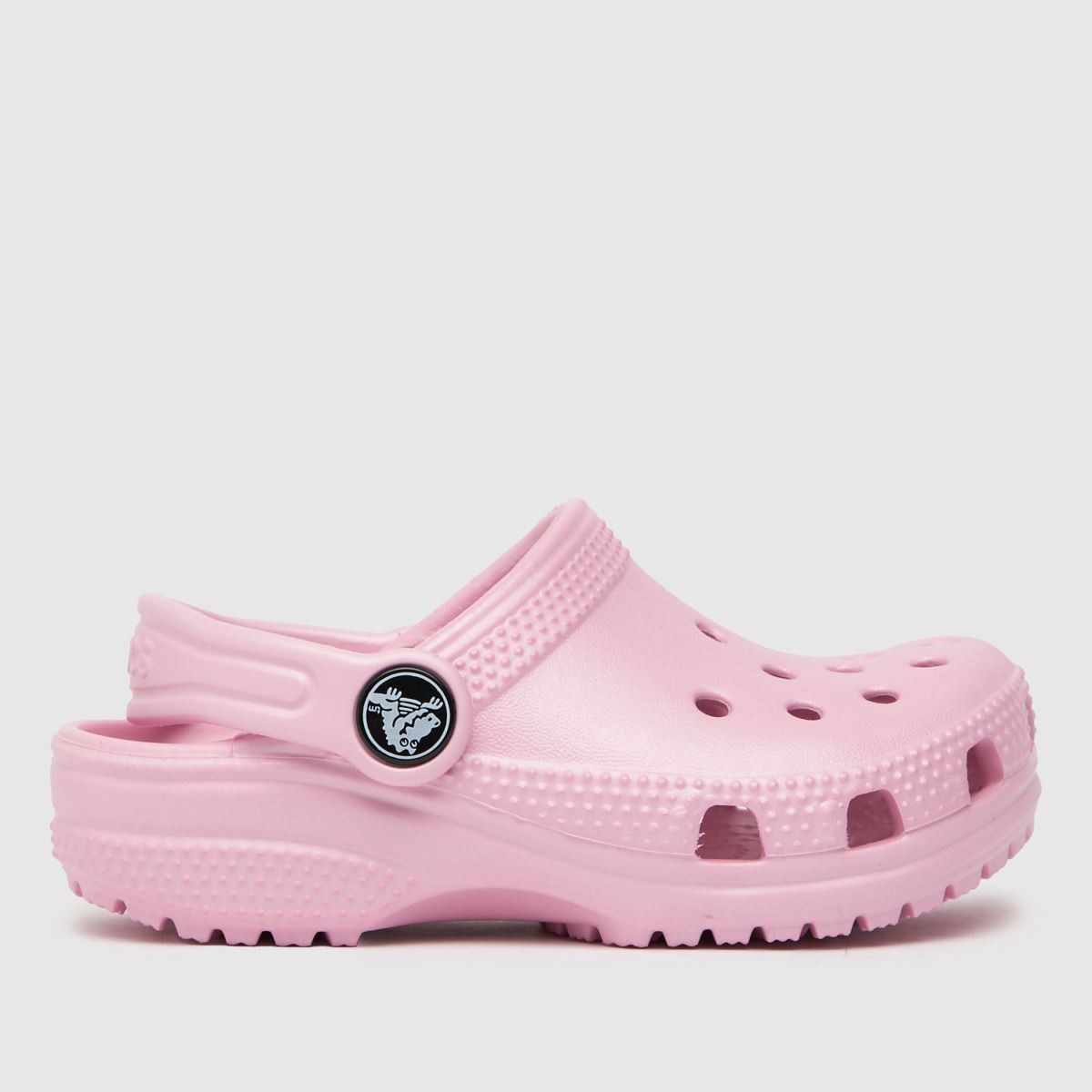 Crocs ljusrosa klassiska träskor för flickor, småbarnssandaler