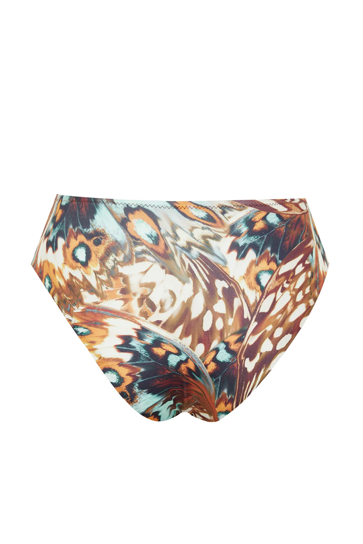 Trendyol Collection  Hipster-Bikinihose mit hohem Bund und geknotetem Animal-Print TBESS24BA00003