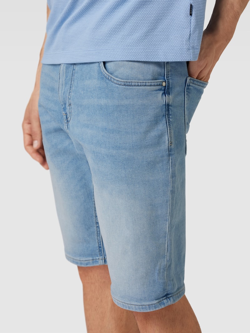 Jeansshorts im 5-Pocket-Design Modell 'josh' in hellblau meliert