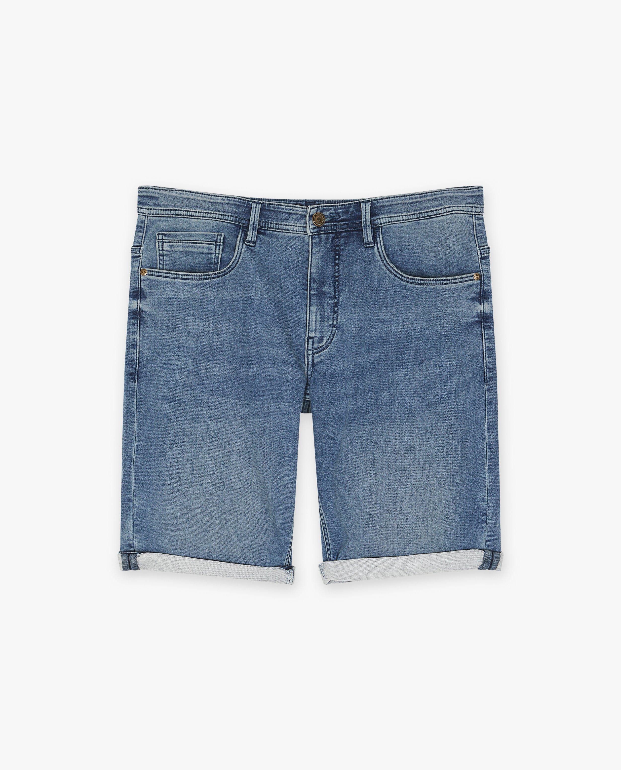 Pantaloni scurți din denim Quarterback Blue, albastru deschis
