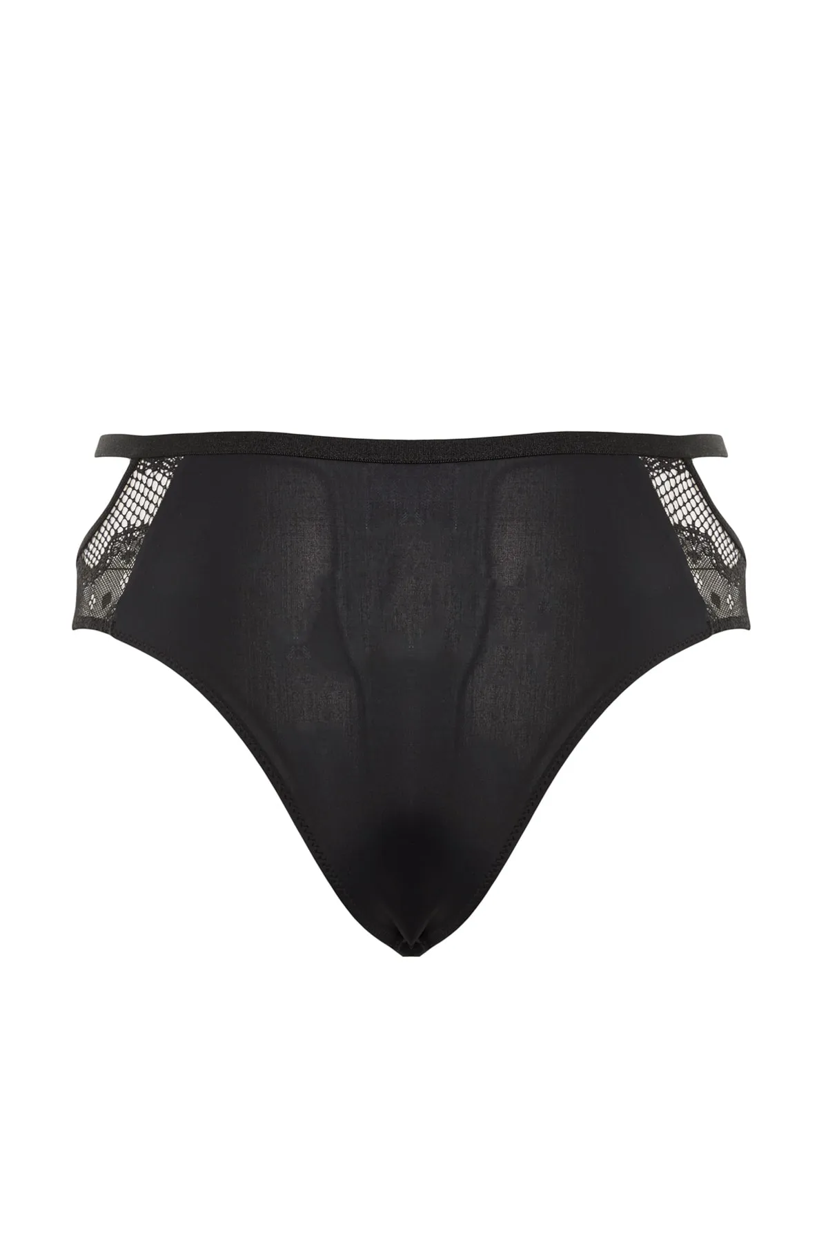 Trendyol Collection  Schwarze klassische Strickhöschen im 2er-Pack mit Spitzenfenster/Ausschnittdetail THMAW23KU00128