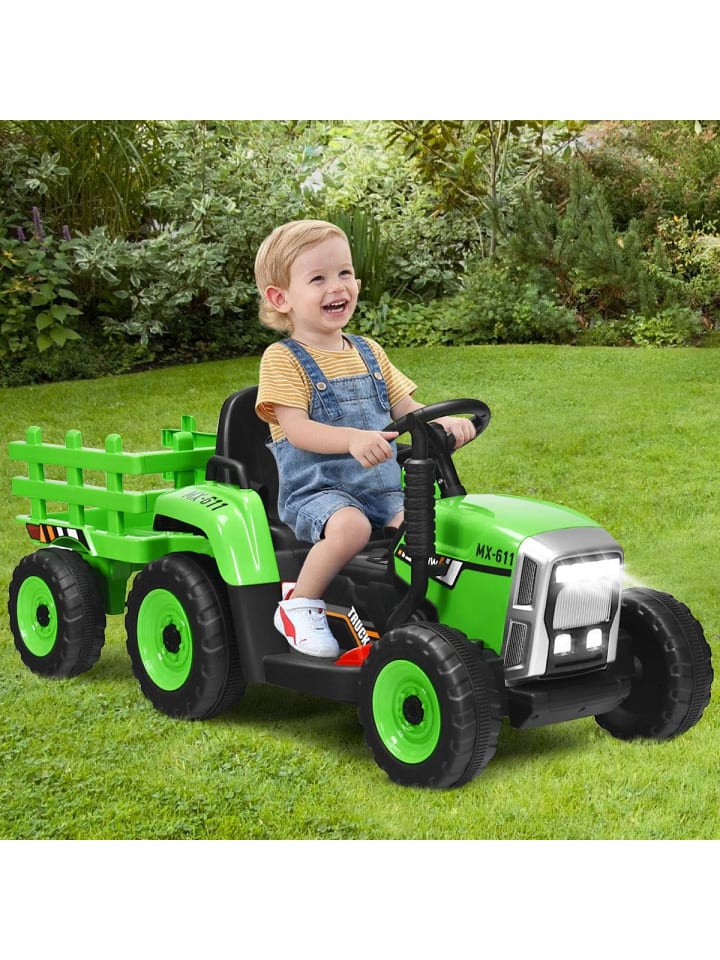 COSTWAY 12V Traktor ab 3 Jahren in Hellgrün günstig kaufen 135 cm