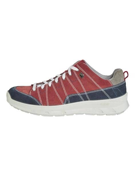Schnürschuh mit kontrastfarbenen Steppnähten