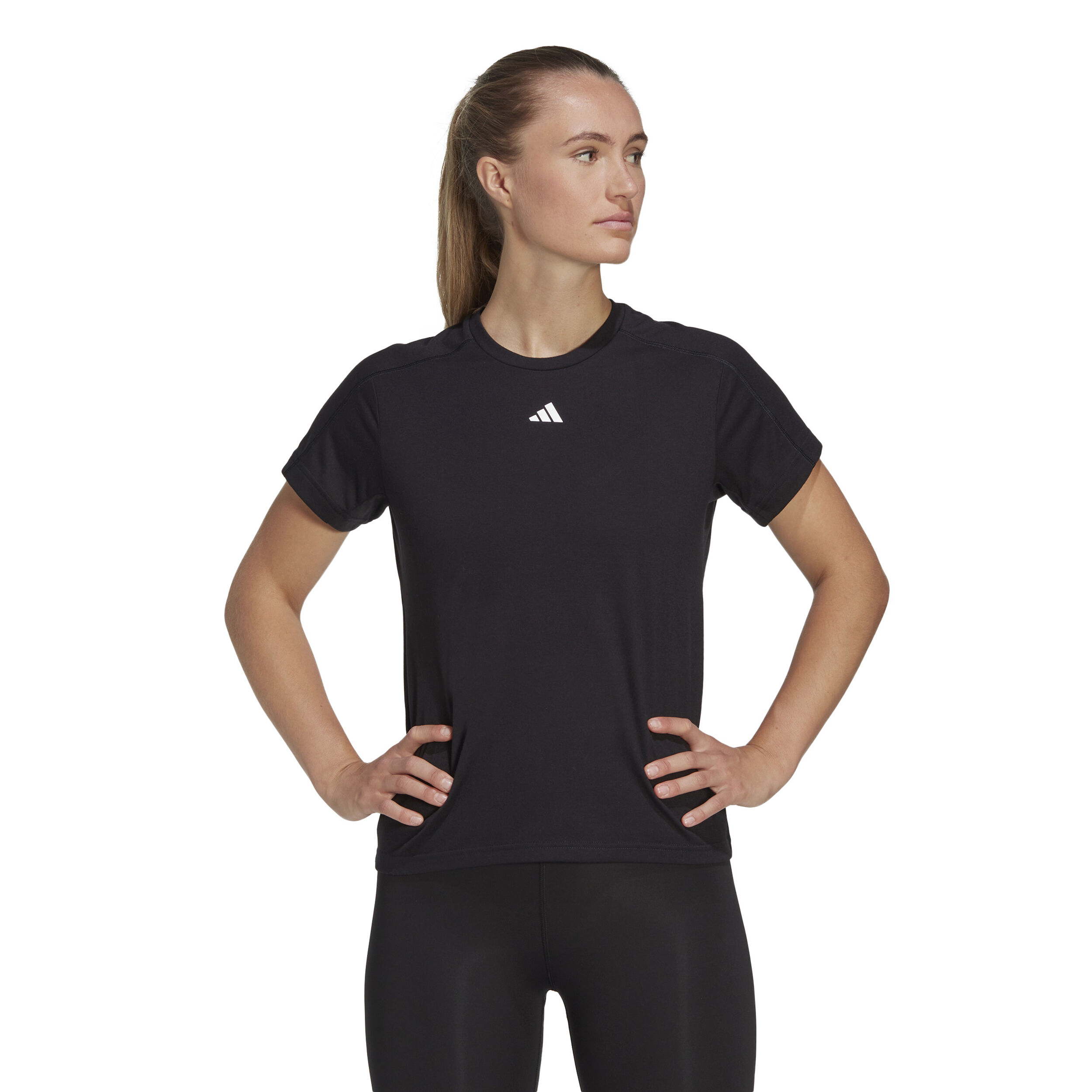 Training Essentials Crew T-Shirt Damen - Schwarz