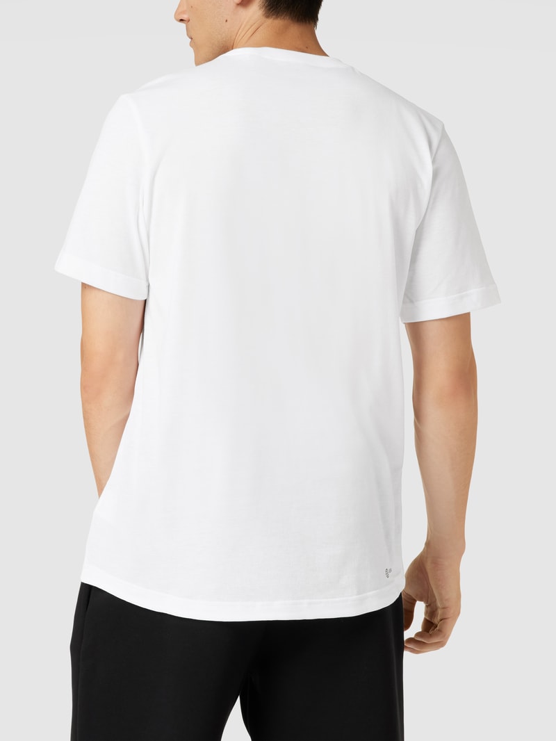 T-Shirt mit Label-Details in weiß