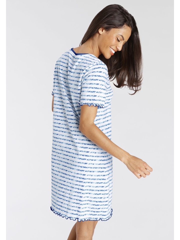 VIVANCE DREAMS Sleepshirt in blau gestreift günstig kaufen