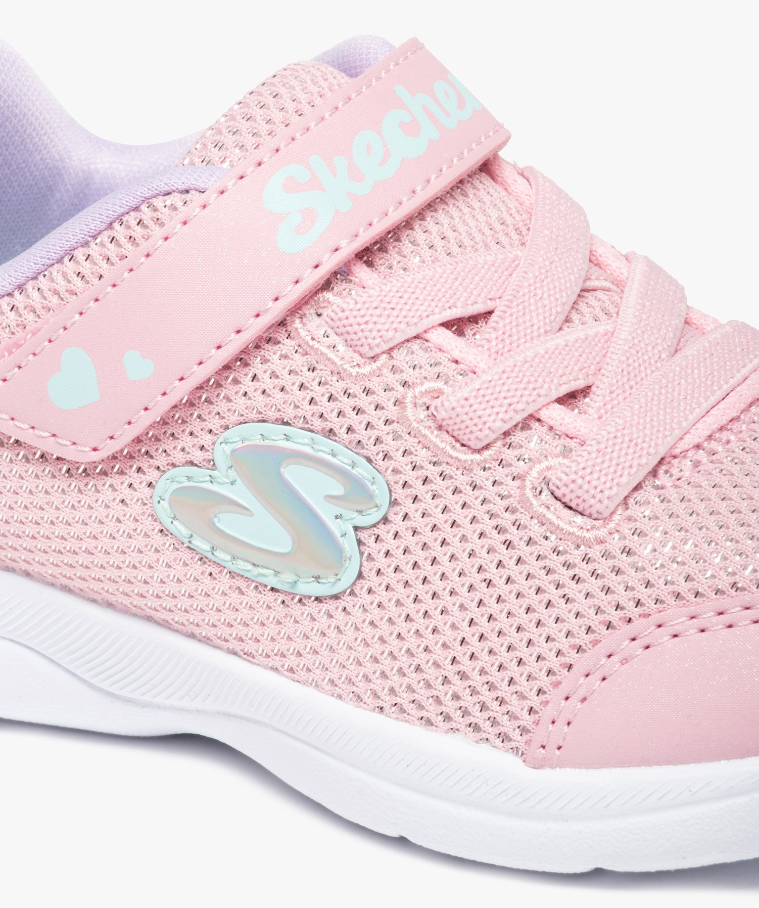 Baskets fille en mesh brillant – Skechers Stepz Easy Peasy rose | GEMO