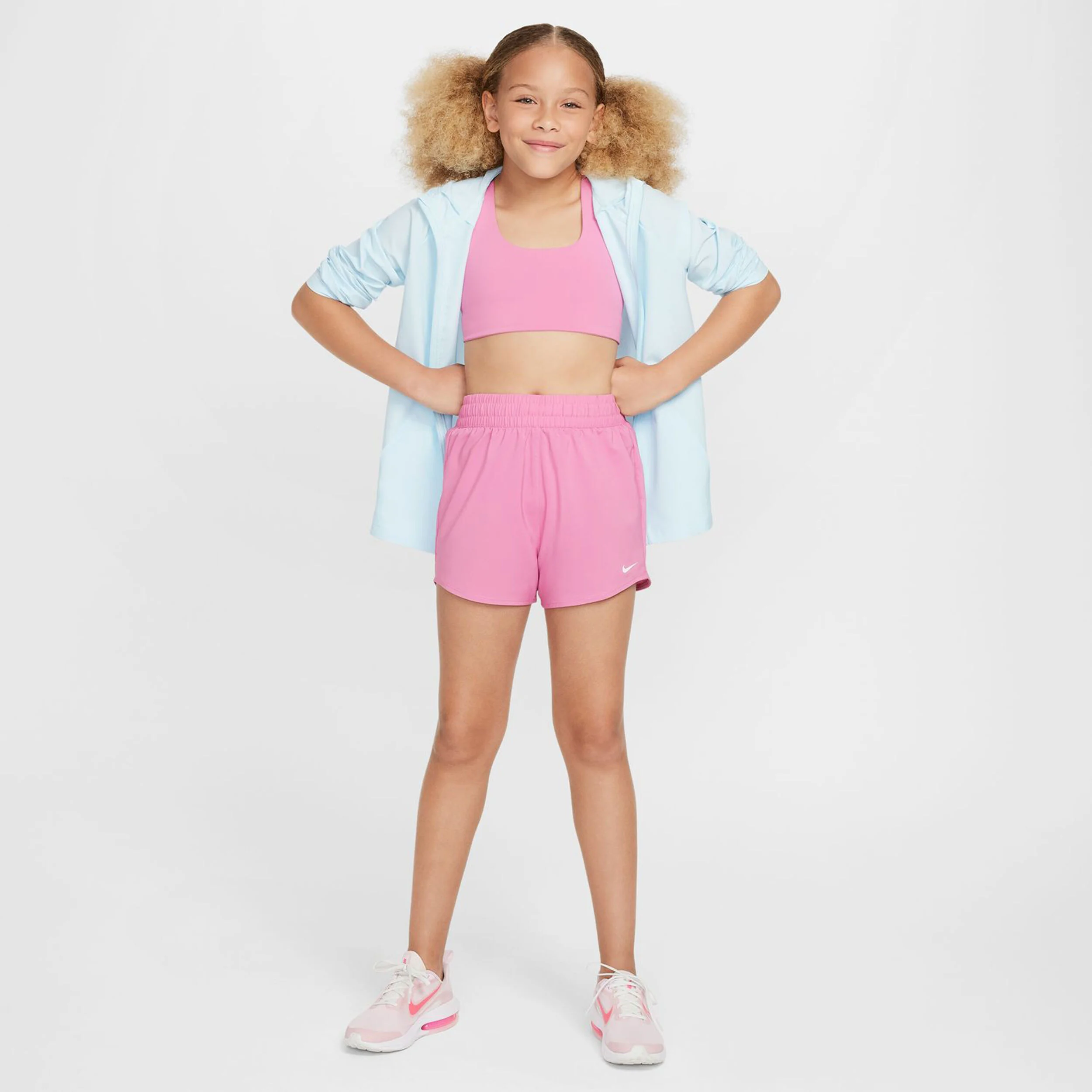One Woven HR Shorts Mädchen - Rosa, Weiß