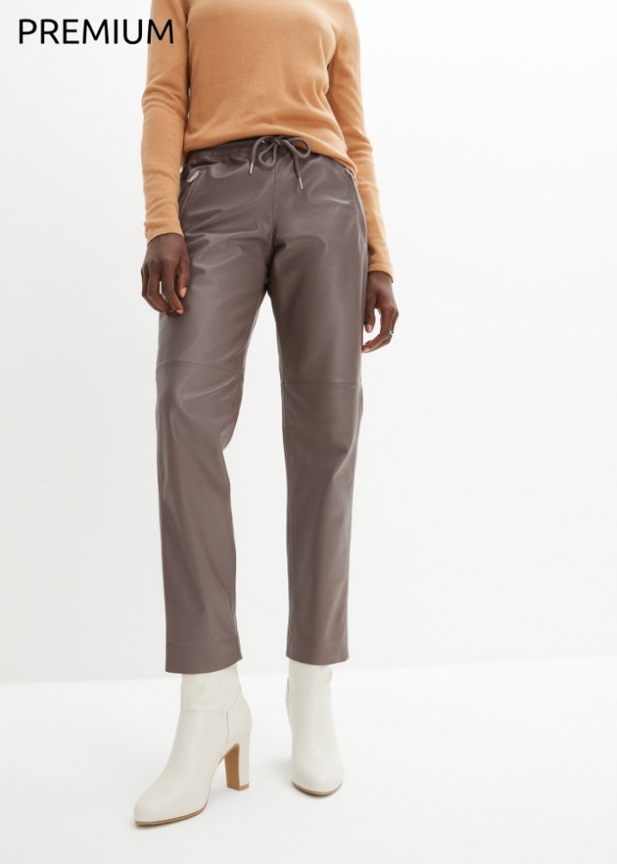 Leder-Joggpants aus Lammnappa