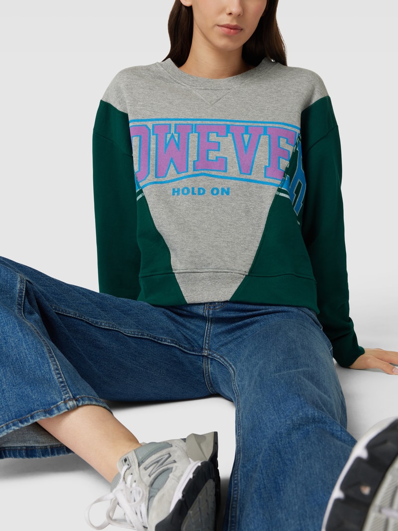 Sweatshirt in Two-Tone-Machart in bottle