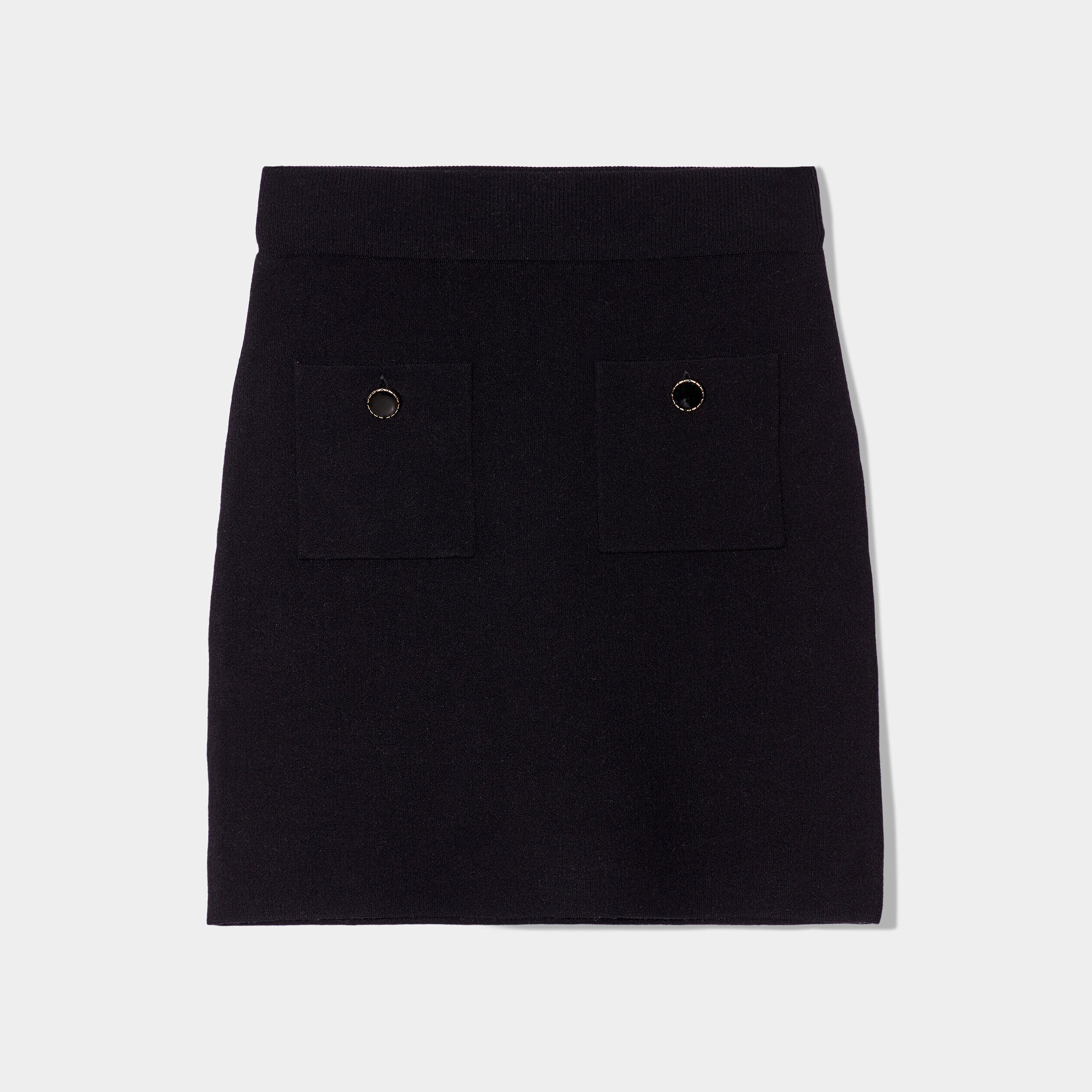 Jupe droite tricotée noir femme | Cache Cache