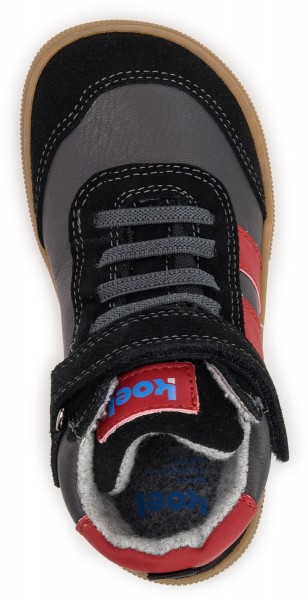 Koel bare ~ Devo MidCut Sneaker Wollfleece ~ Black