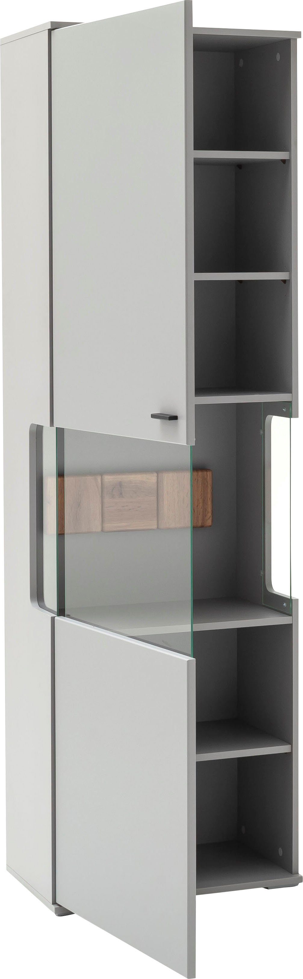 MCA furniture Wohnwand Zadar, (3-St), moderne Wohnwandkombination in Arktis Grau, wahlweise mit Beleuchtung
