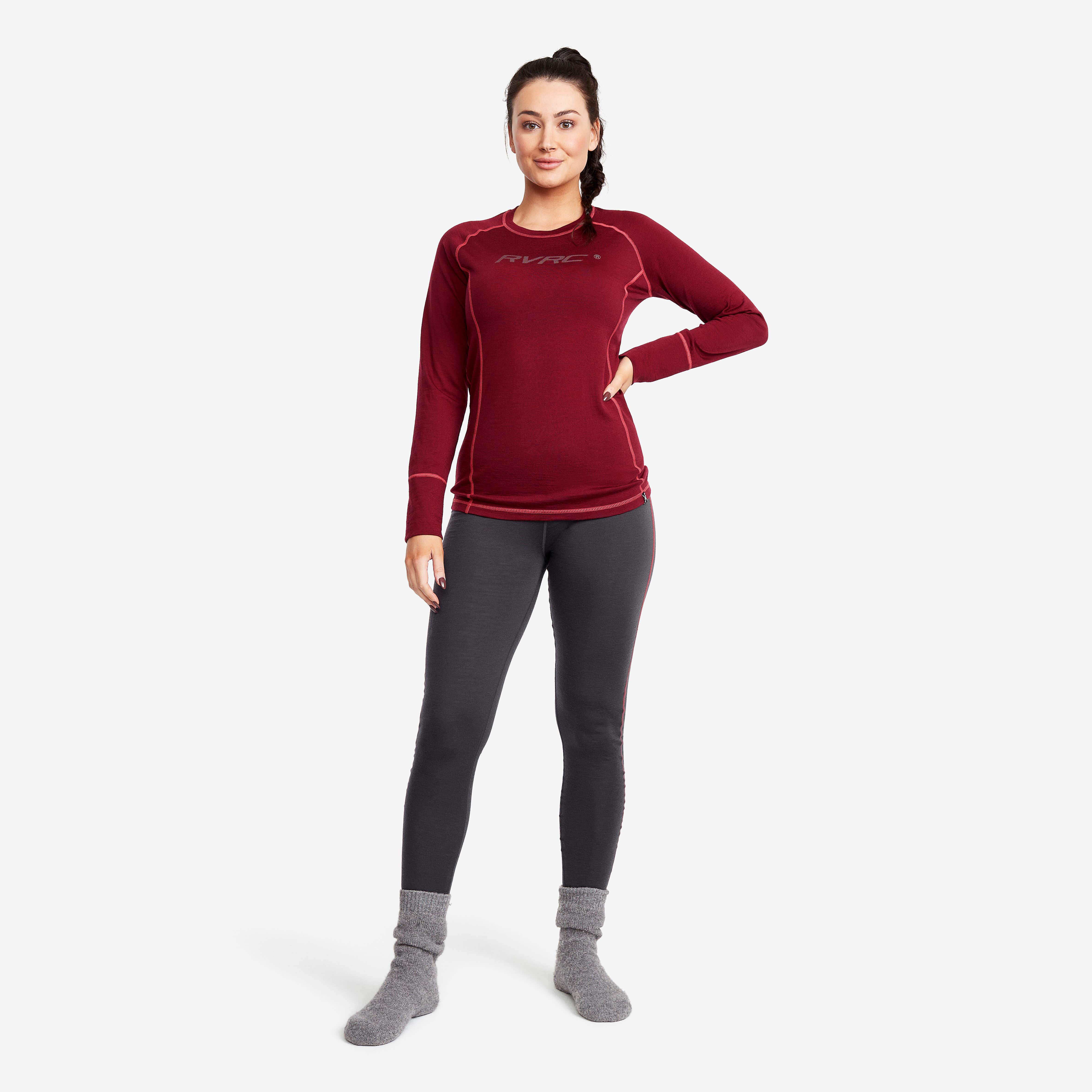 Outright Merino Pants Femme Anthracite