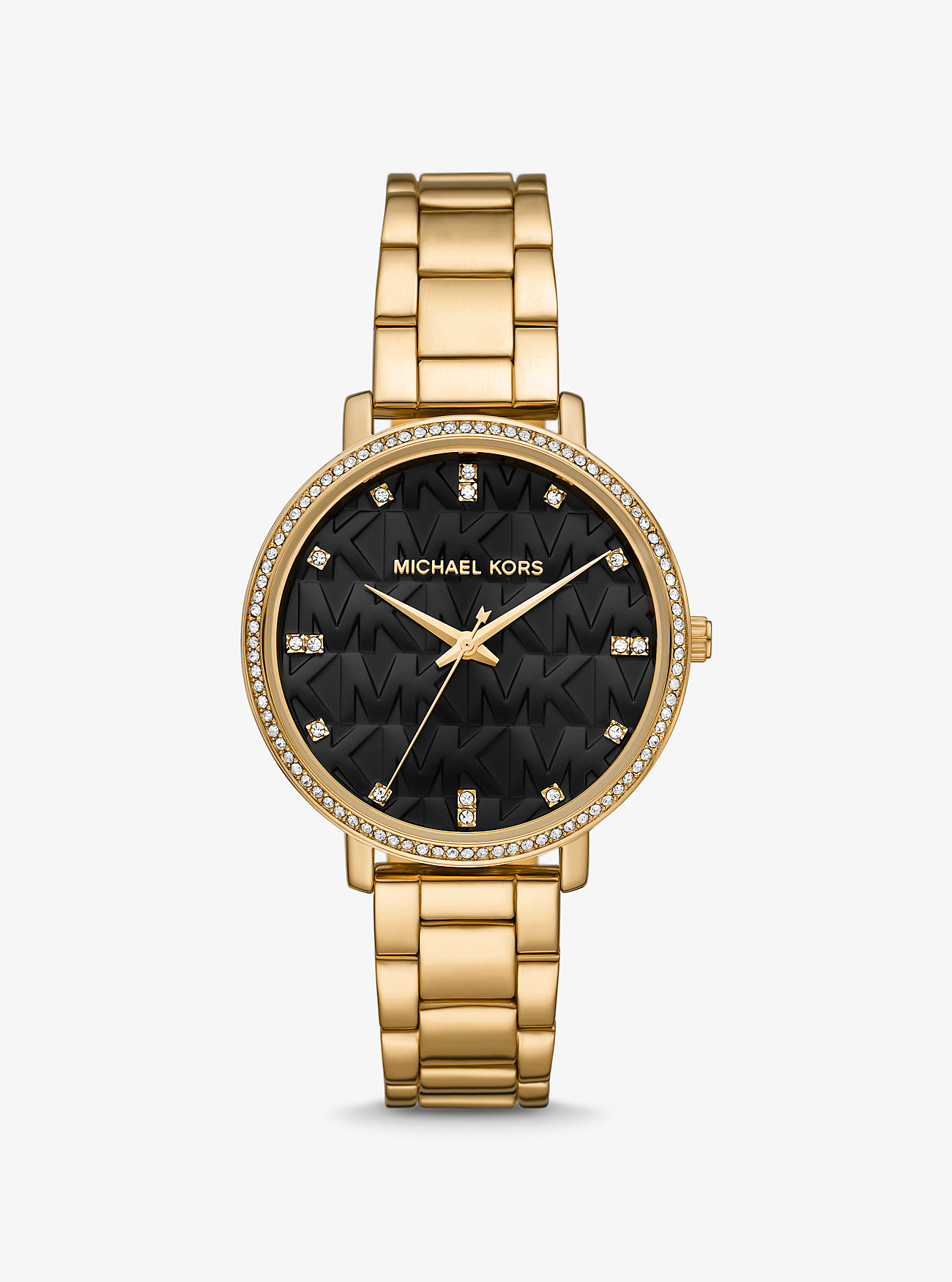 Pyper Pavé Gold-Tone Logo Watch - GULL