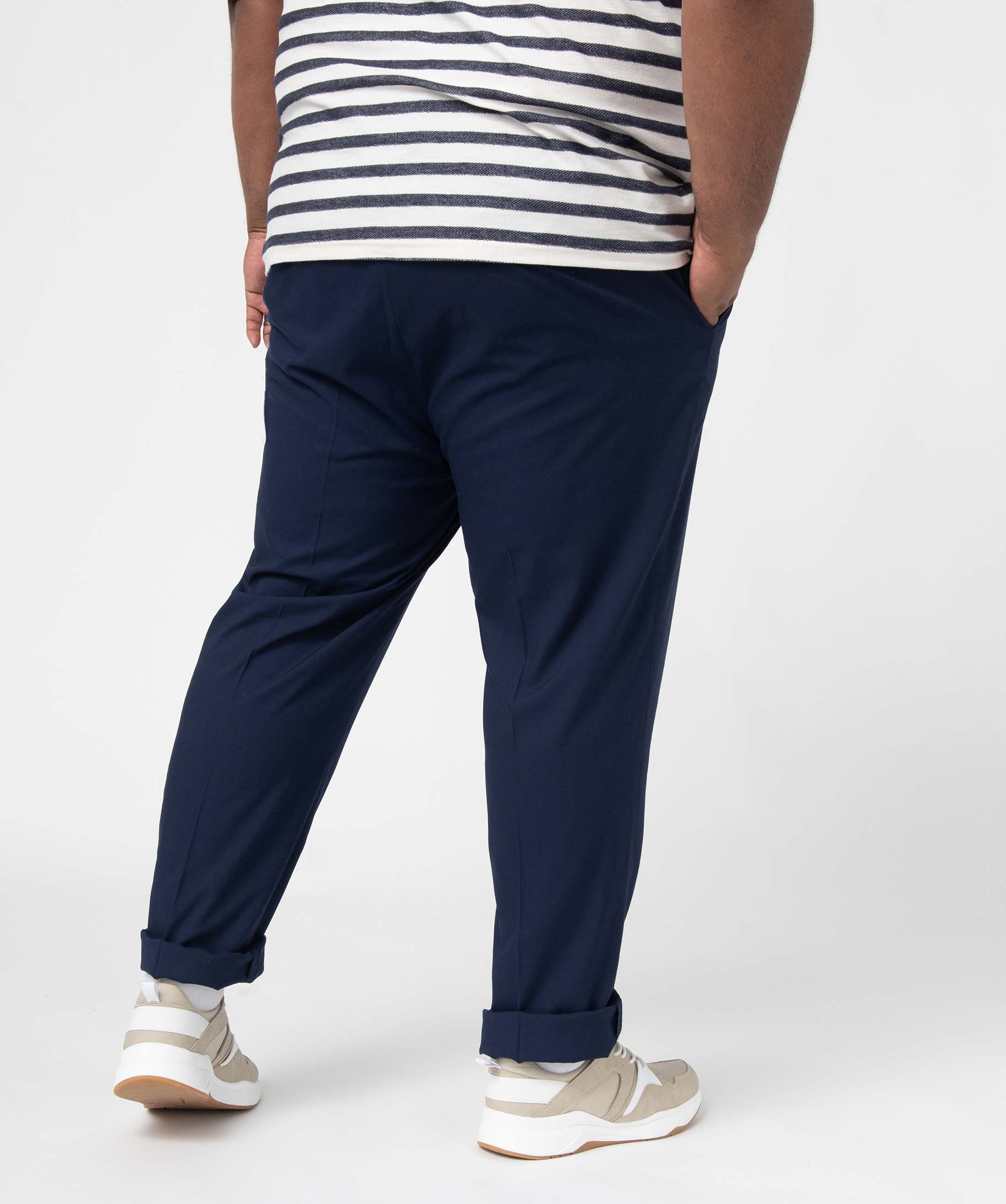 Pantalon de costume homme grande taille bleu fonce | GEMO