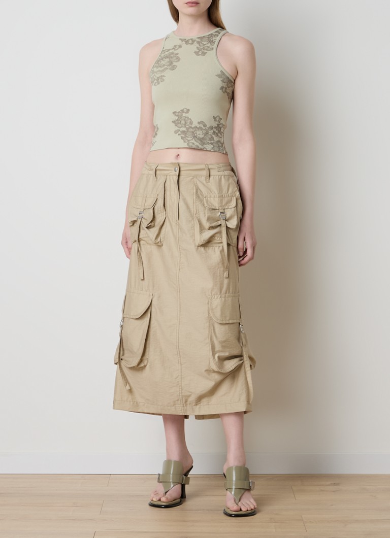Canotta corta con stampa floreale di Acne Studios