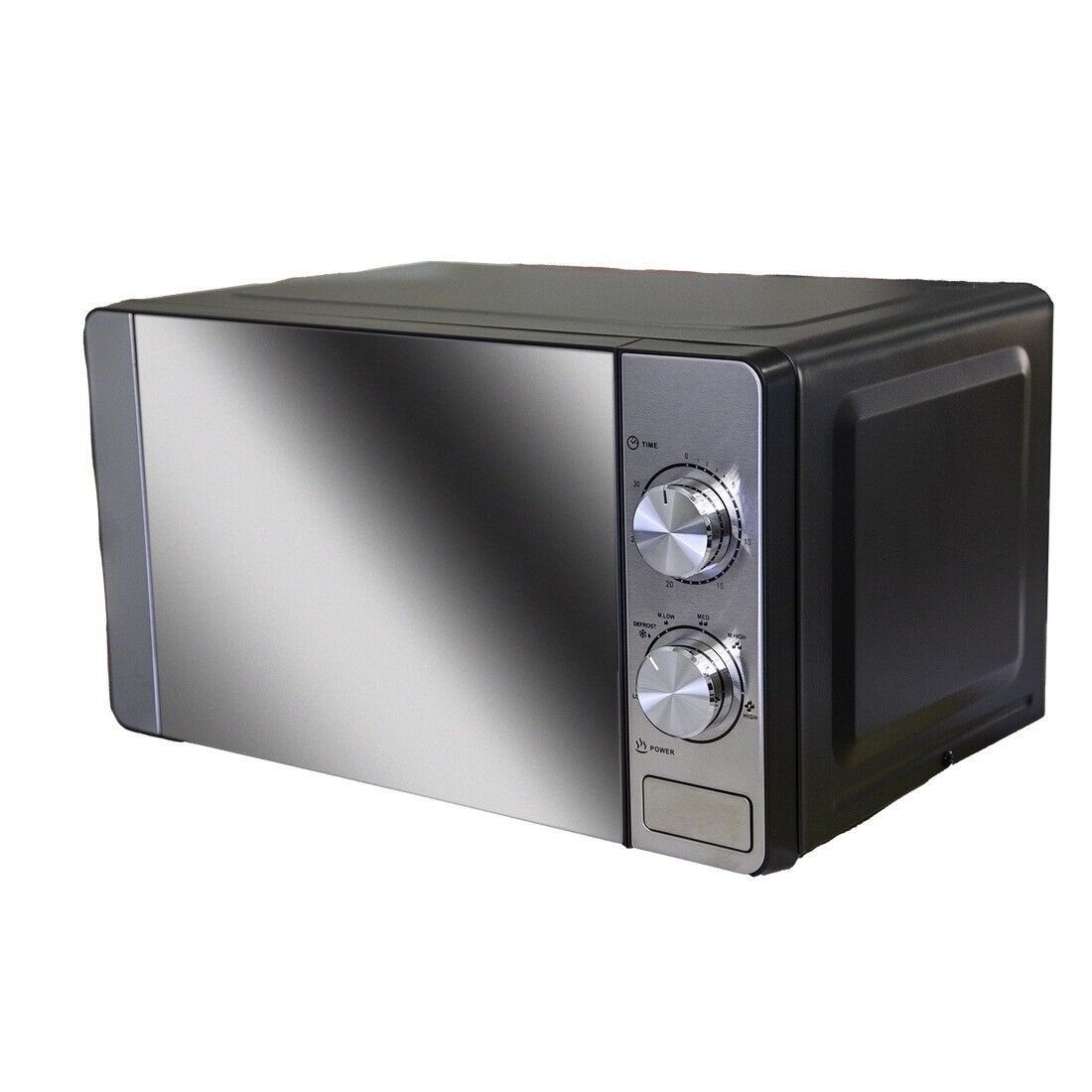 Royal Swiss Mikrowelle, 20 Liter mit Timer, 700 Watt, Silber