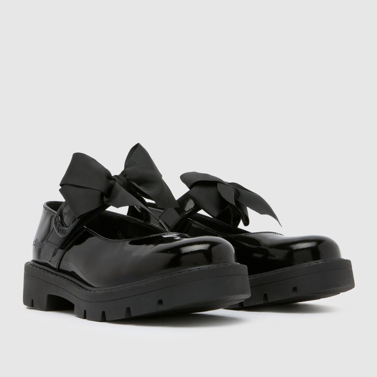 Kickers svarta Kori Mary Jane rosett flickor juniorskor