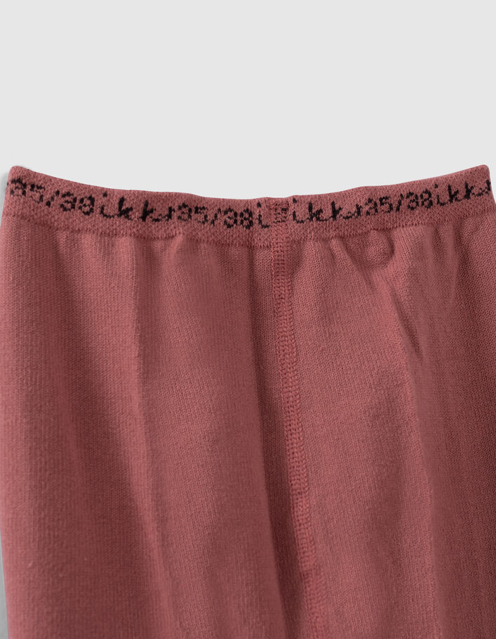 Collants roses tricot ajouré motifs étoiles fille
