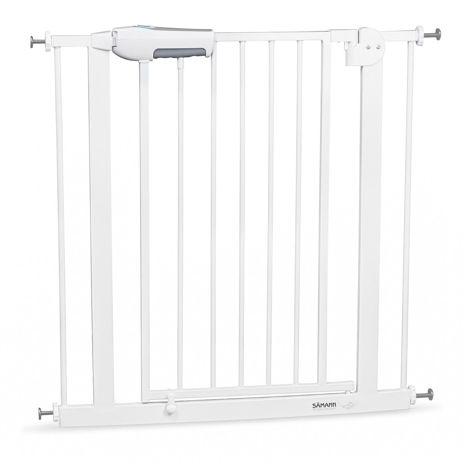 Sämann Türschutzgitter Sämann® Türschutz-/Treppenschutzgitter Stop and Go, 90° Stop, schließt automatisch, 3-Fach Sicherung, ohne Bohren