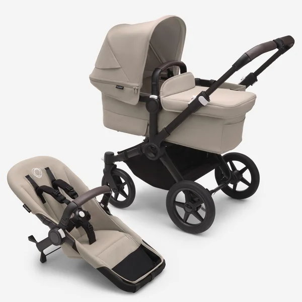 Bugaboo Donkey 5 Twin 2-in-1 Stroller Set Black/Desert Taupe, Desert Taupe