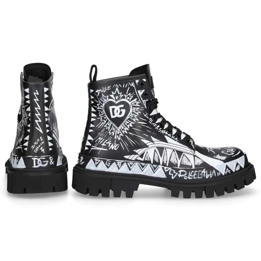 Dolce & Gabbana - Stiefeletten HI TREKKING Kalbsleder - schwarz