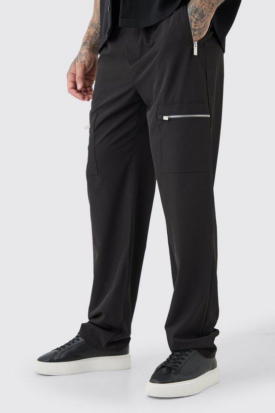 Tall Stretch Utility-Cargohose mit elastischem Bund