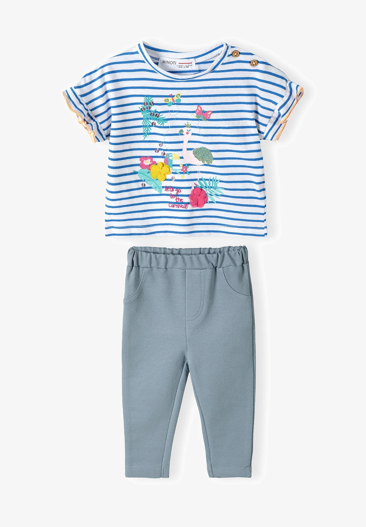 CONJUNTO DE 2 PIEZAS CON BORDADOS MINOTI - Pantalones