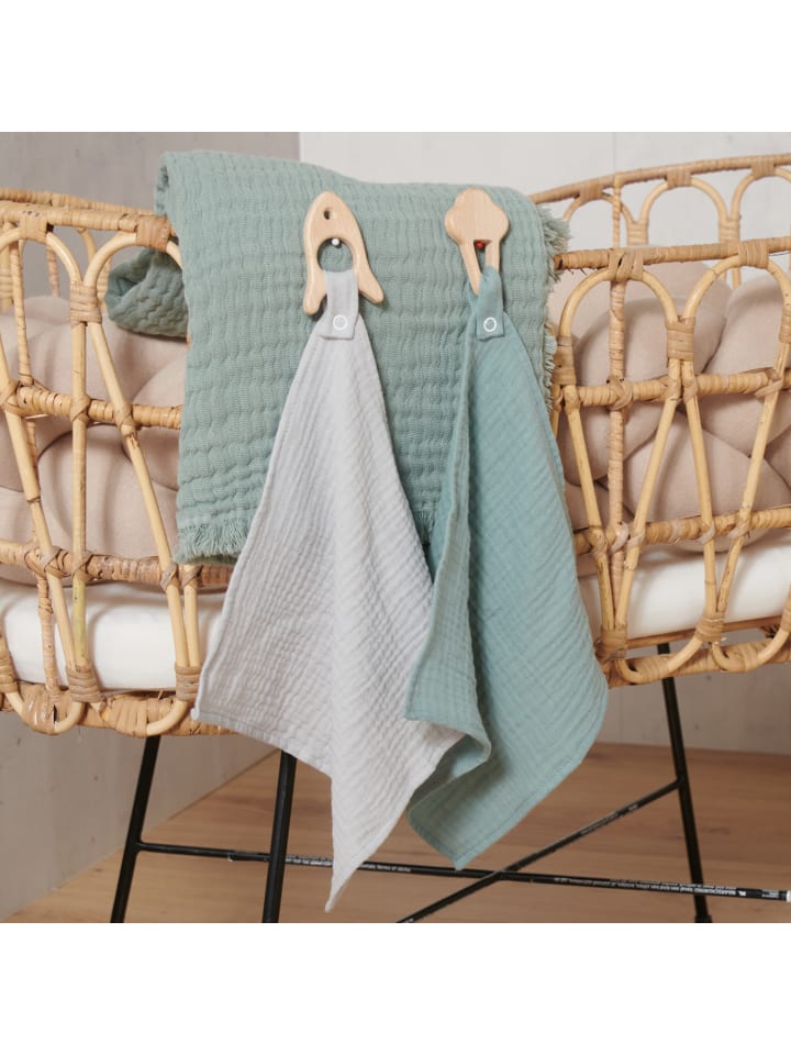 nordic coast company  Kuscheltuch Musselin Eis Mint günstig kaufen onesize