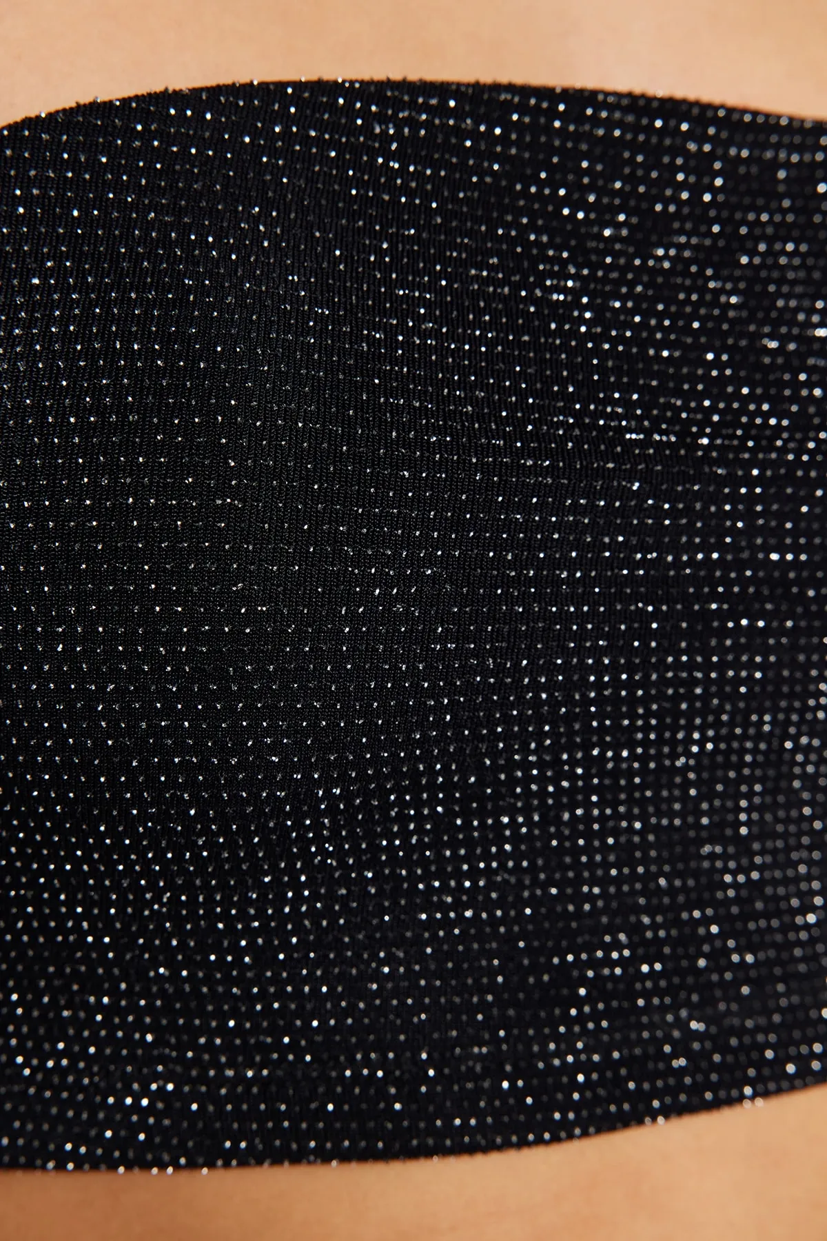 Trendyol Collection  Anthrazitfarbenes, kurz gestricktes, glänzendes Bustier TPRSS23BS00124