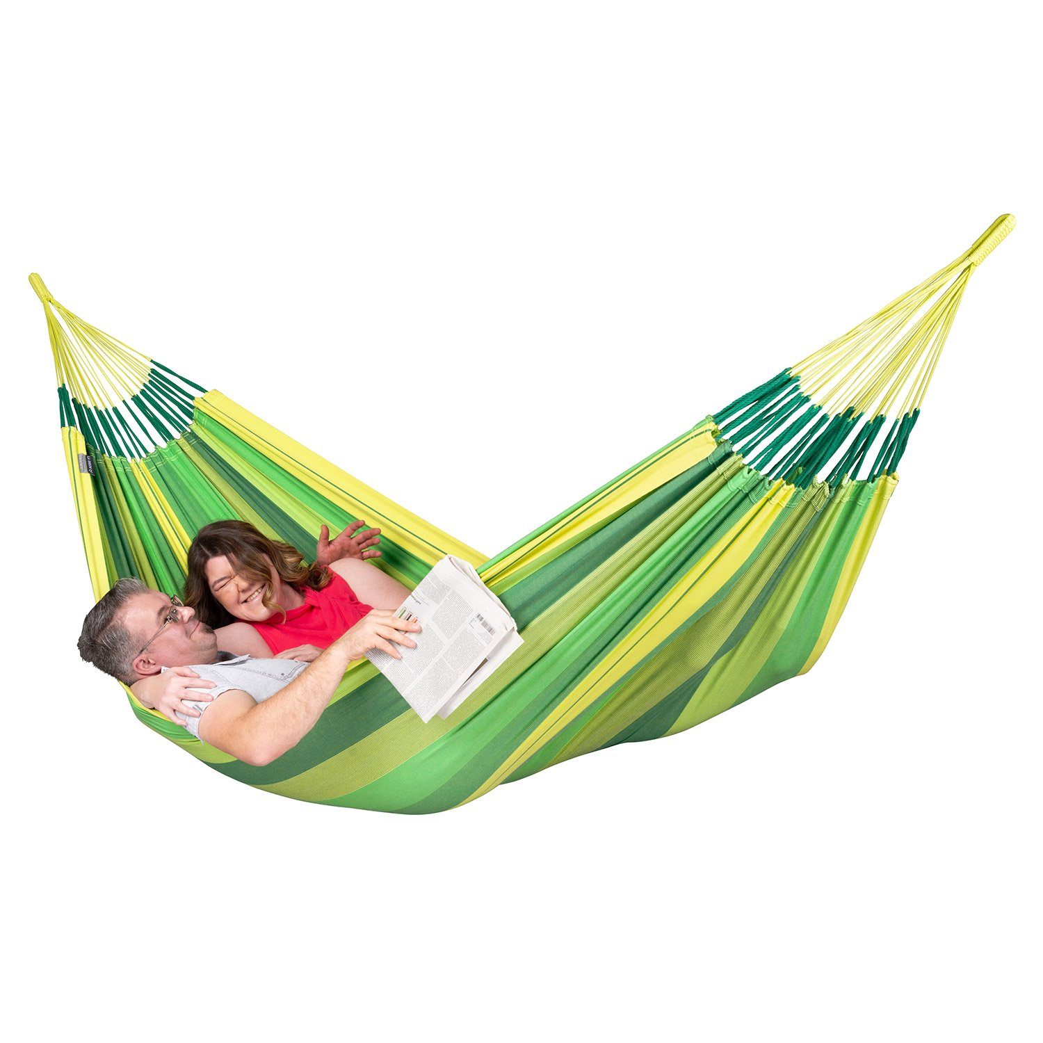 La Siesta Hängematte Doppel Hängematte Modesta Jungle grün von La Siesta Bio Baumwolle Tuchhängematte, Hochwertige Qualität