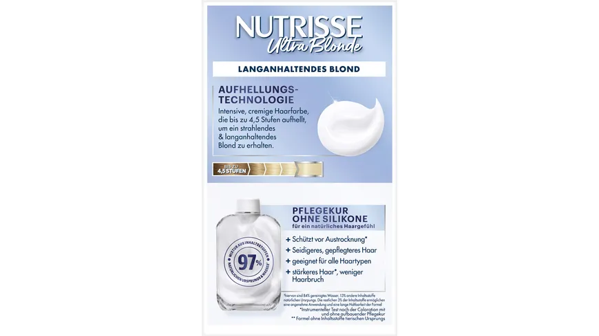 Garnier Nutrisse Coloration 100 extra helles naturblond Extra Helles Naturblond