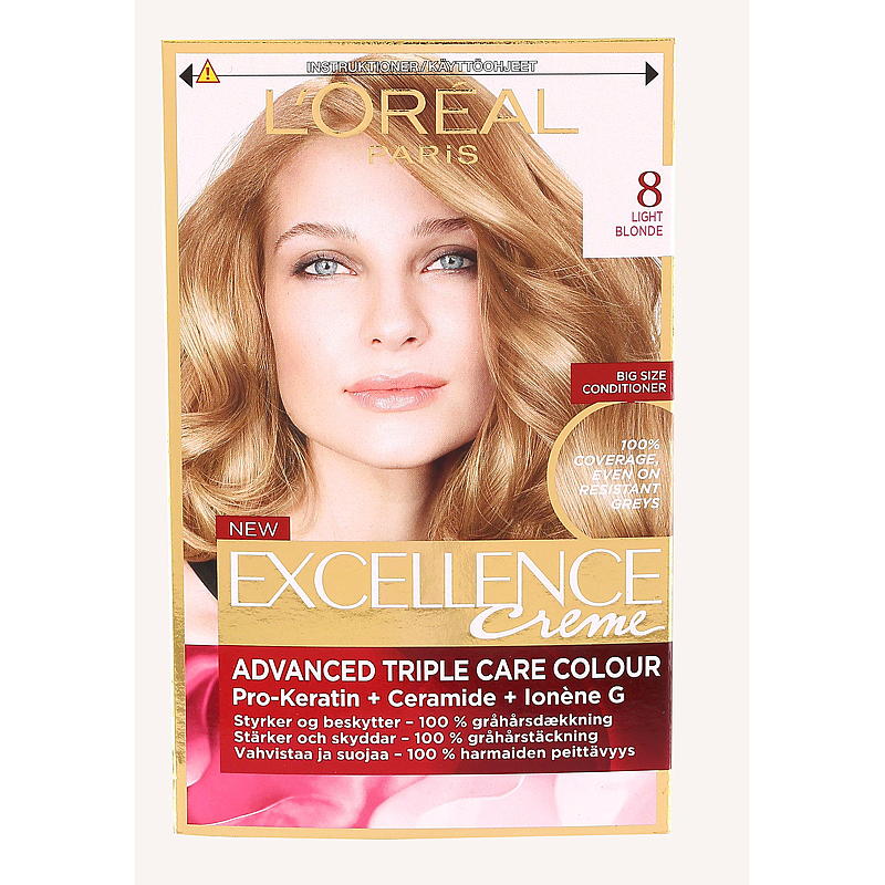 Loreal L'Oréal hårfarge 8 lys blond