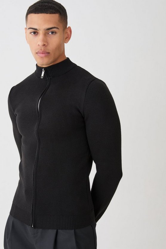 Muscle-Fit Jacke mit Reißverschluss