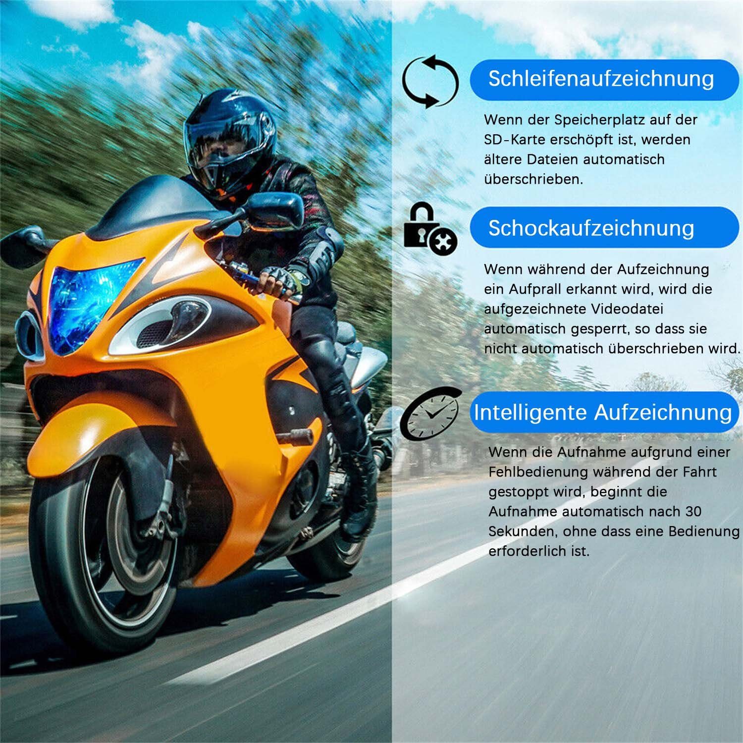 Yoyaxi Wasserdichter Motorrad-Fahrrekorder Systemkamera (hochauflösender Fotografie, Foto- und Audioaufzeichnungsfunktion)