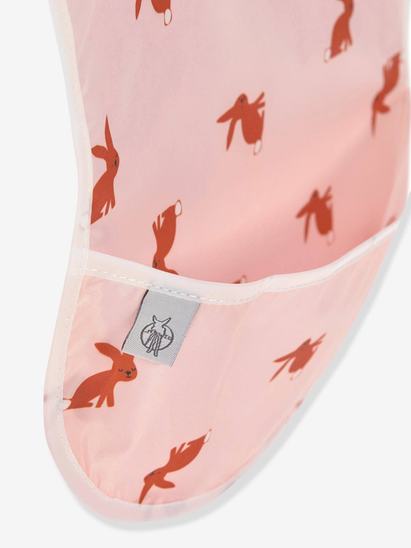 Lässig Baby Lätzchen-Set mit Auffangtasche LITTLE FOREST LÄSSIG - weiß+rosa