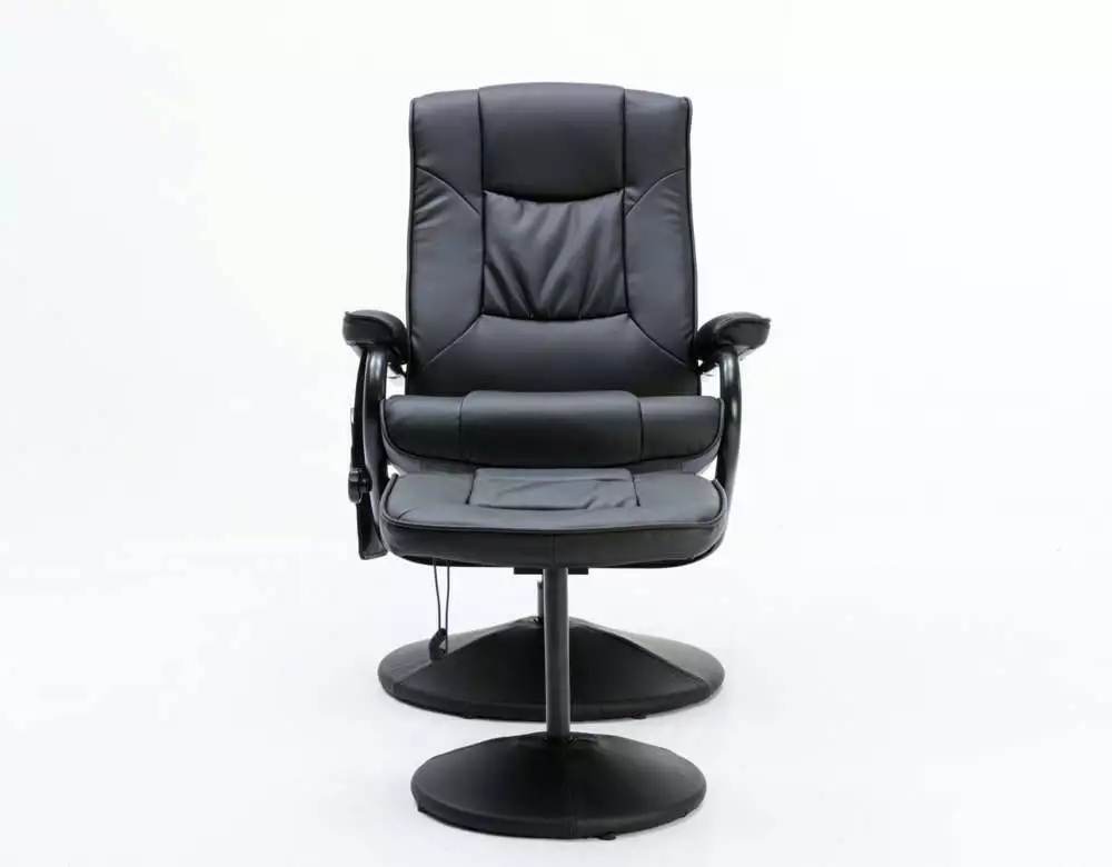 Happy Home Happy Home Massagesessel Relaxsessel mit Heizfunktion & Fußhocker schwarz
