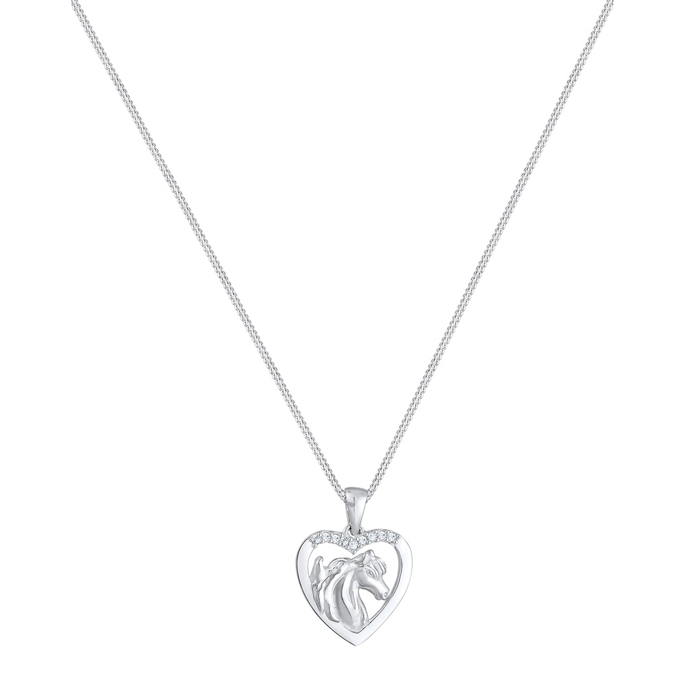 Nenalina Nenalina Collier Pferd Anhänger Kristalle 925 Silber collier