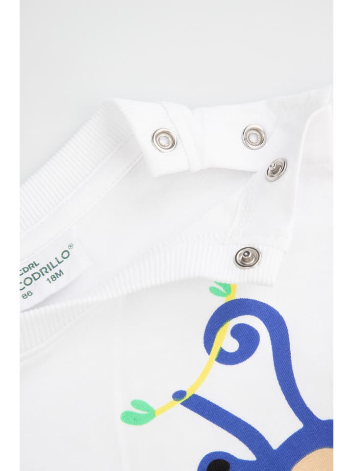 Coccodrillo T-Shirt mit kurzen Ärmeln in weiß günstig kaufen