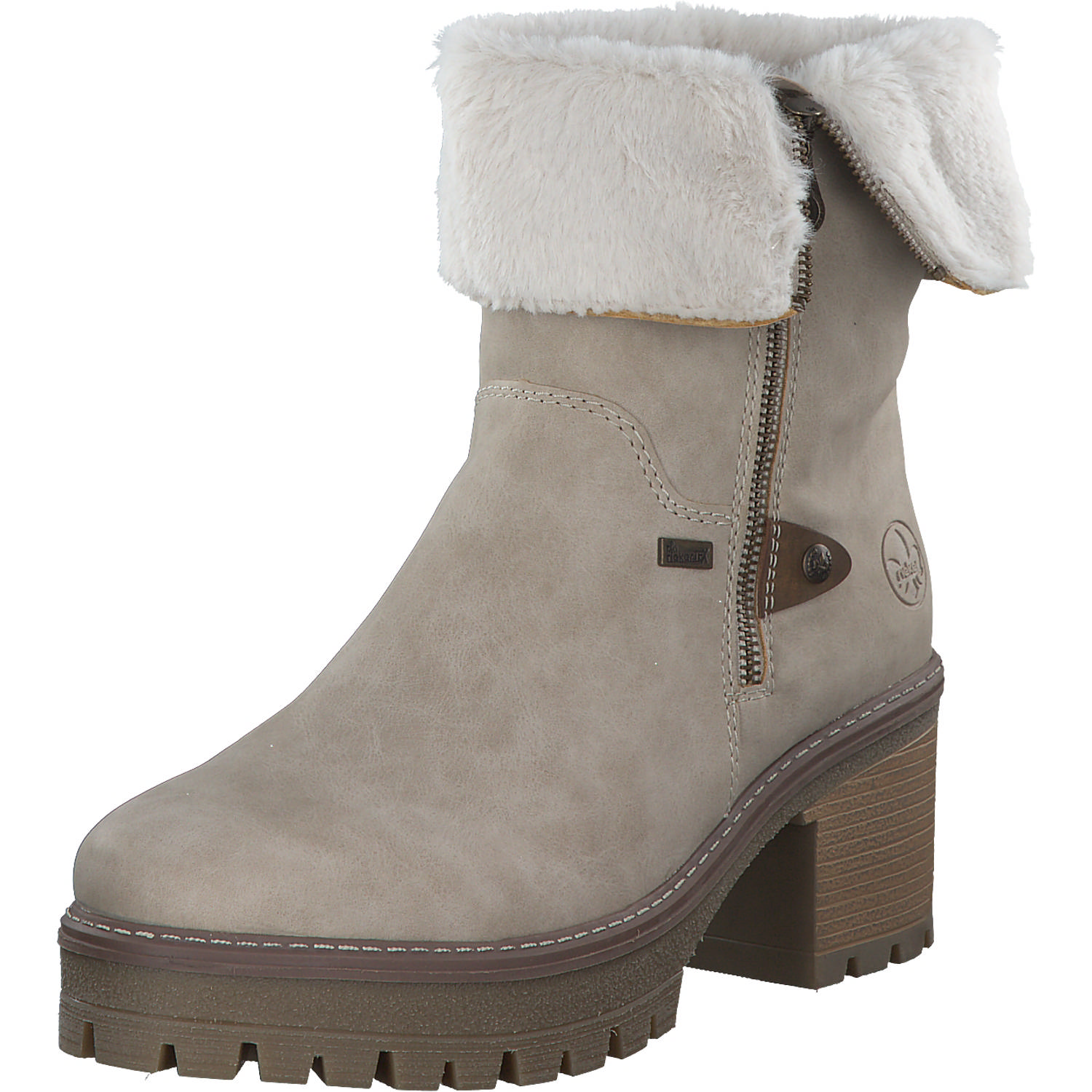 Rieker Y8582, Winterstiefeletten, Damen, Weiß (Zimt)