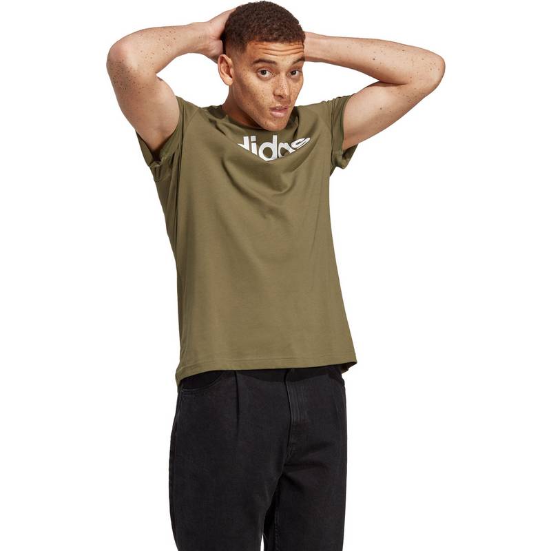 adidas ESSENTIALS LINEAR EMBROIDERED LOGO T-Shirt Herren