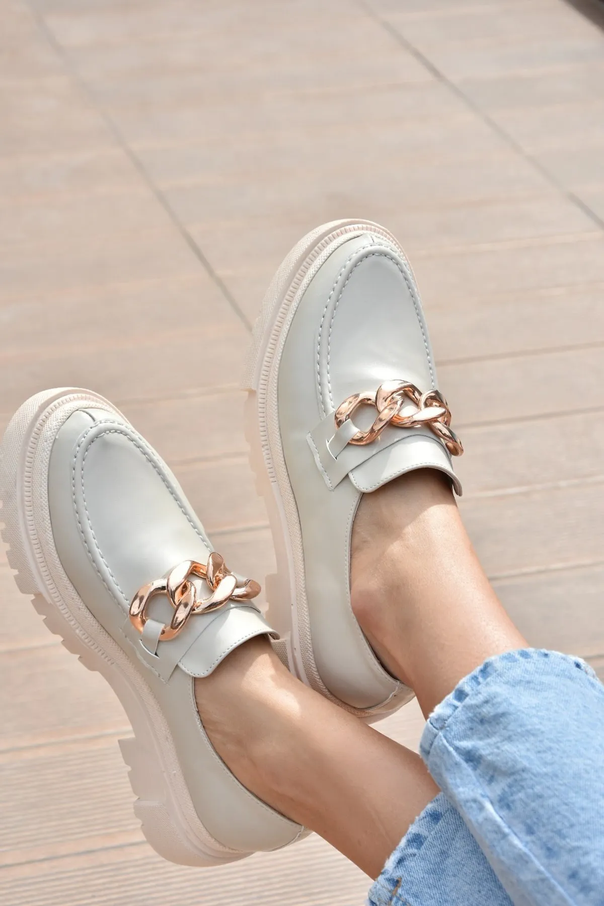 Fox Shoes  Beige Damen-Freizeitschuhe mit dicken Sohlen K294760009